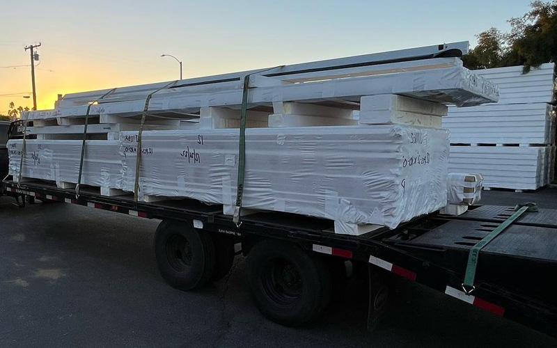 Panels transported delivered
